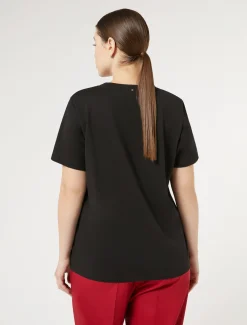 T-shirt in jersey con stampa