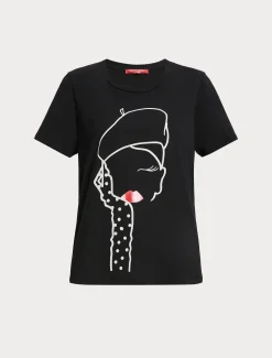 T-shirt in jersey con stampa