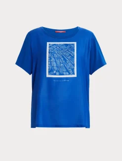 T-shirt in jersey con stampa