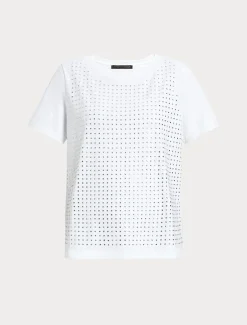 T-shirt in jersey con strass