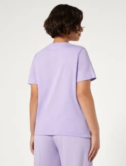 T-shirt in jersey con strass