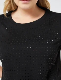 T-shirt in jersey con strass