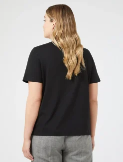 T-shirt in jersey con strass