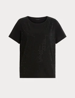 T-shirt in jersey con strass