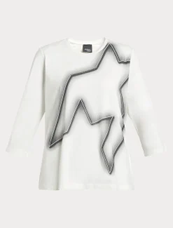 T-shirt in jersey di cotone stretch