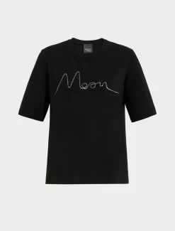 T-shirt in jersey di cotone stretch