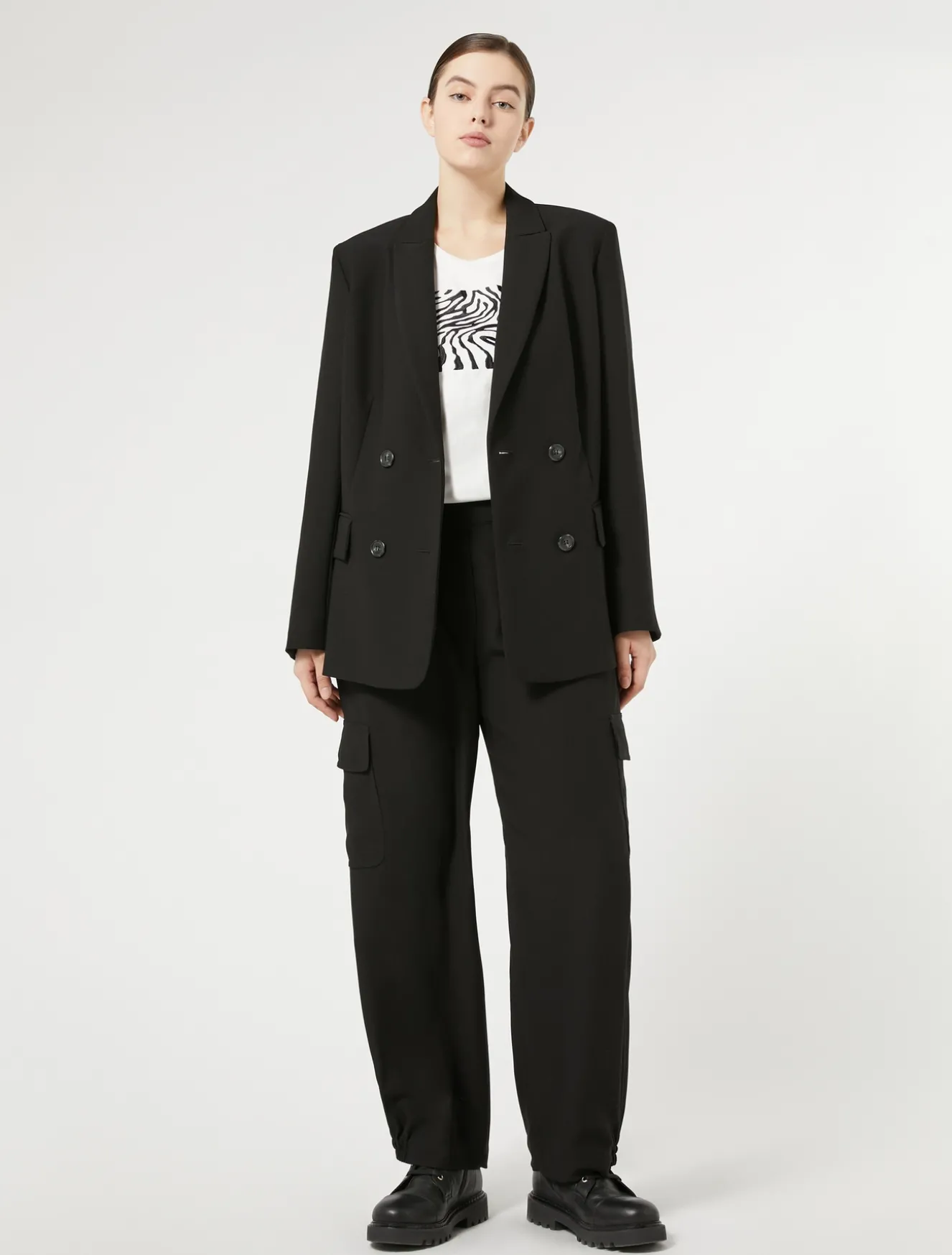 T-shirt in jersey di cotone stretch