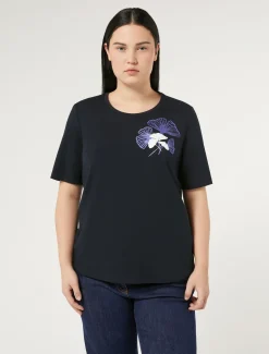 T-shirt in jersey di cotone stretch