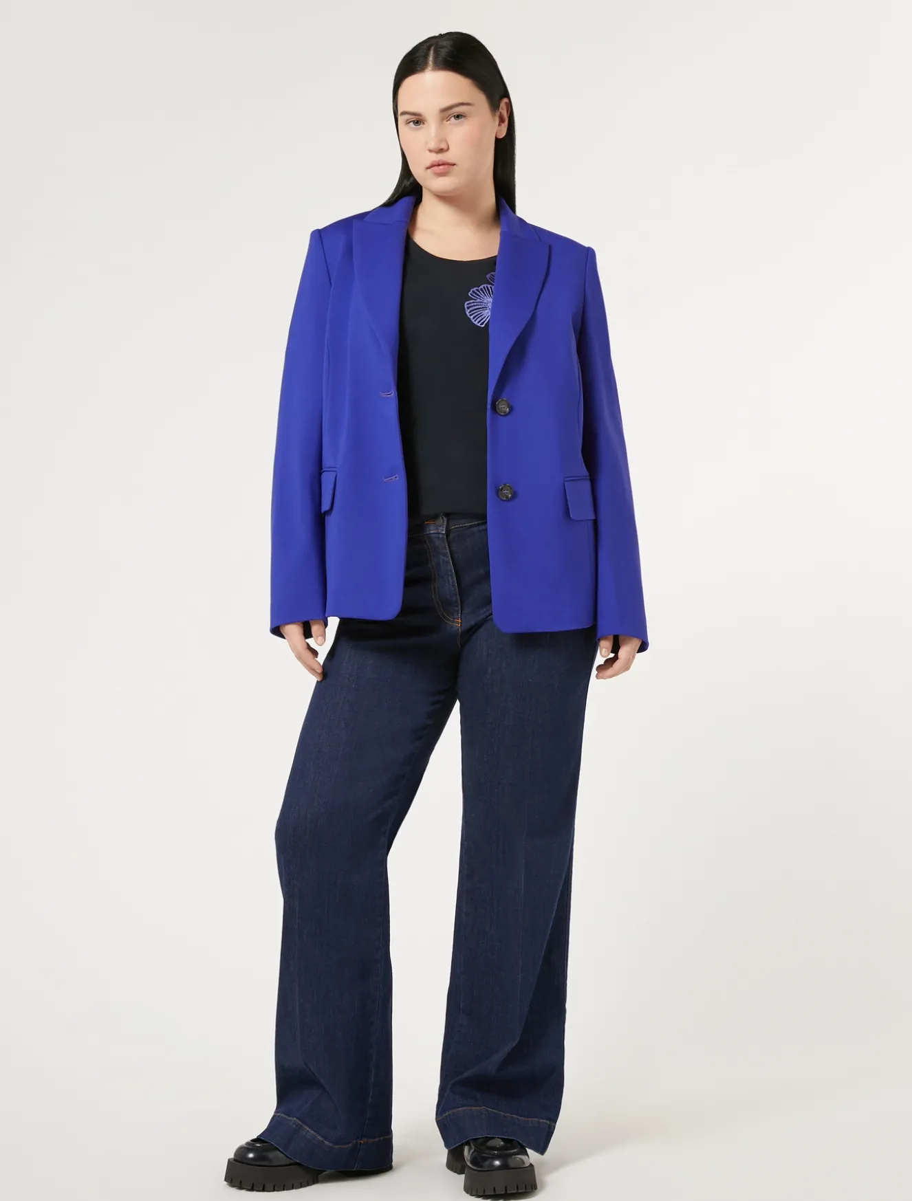 T-shirt in jersey di cotone stretch