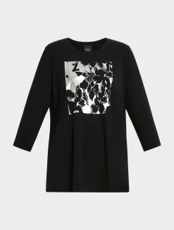 T-shirt in jersey di cotone stretch