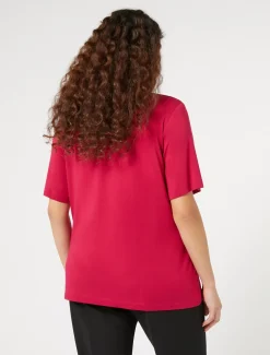 T-shirt in jersey di viscosa stretch