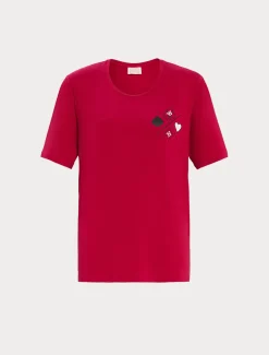 T-shirt in jersey di viscosa stretch