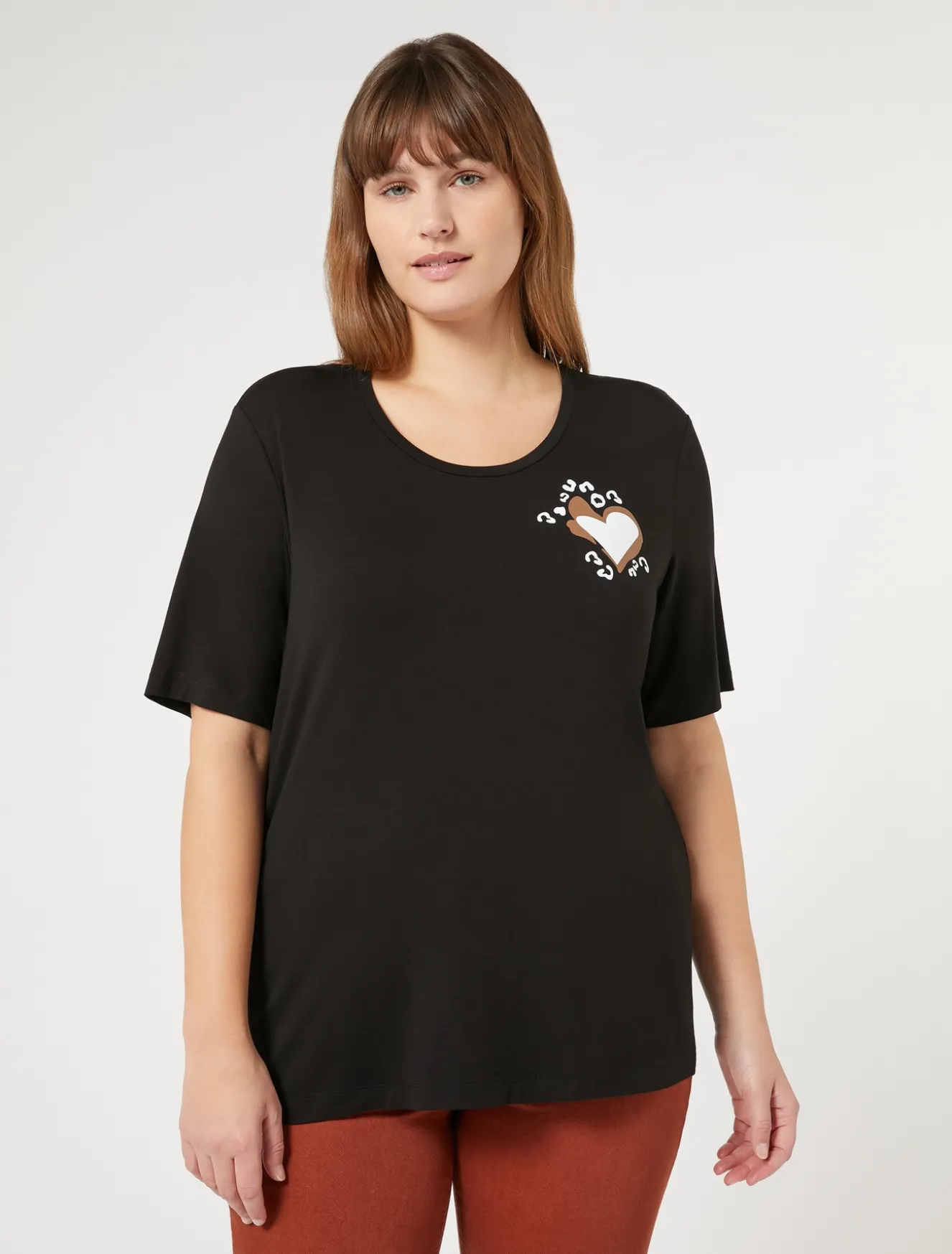 T-shirt in jersey di viscosa stretch
