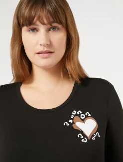 T-shirt in jersey di viscosa stretch