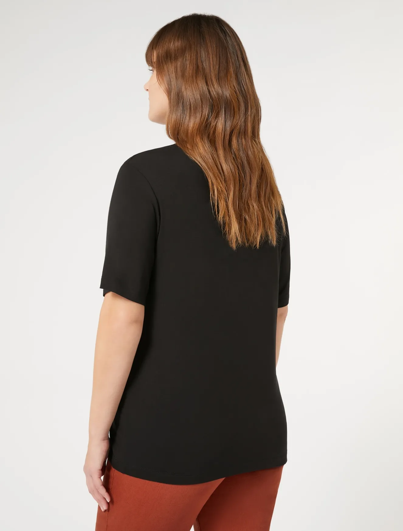 T-shirt in jersey di viscosa stretch