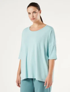 T-shirt in jersey di viscosa stretch