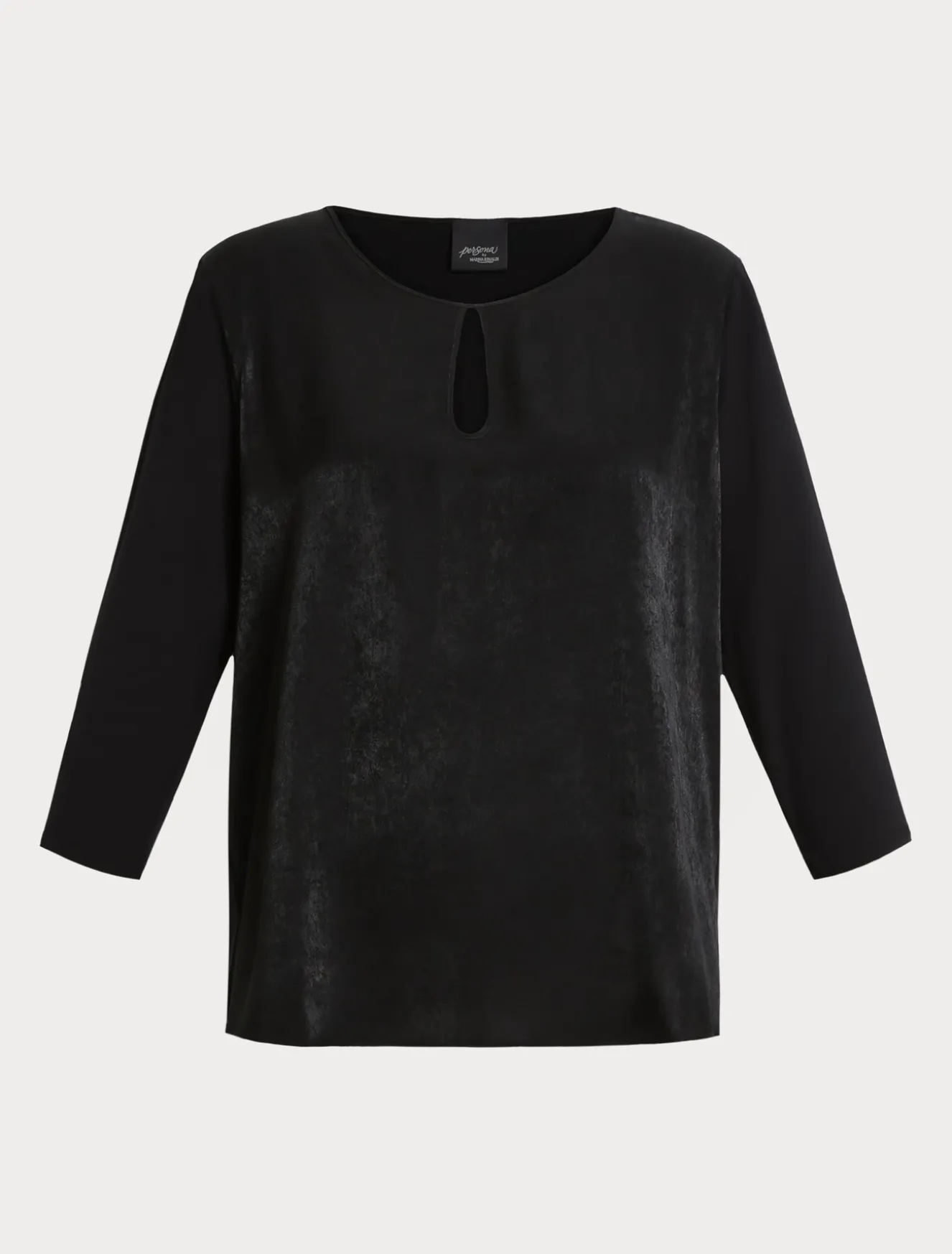 T-shirt in jersey di viscosa e raso