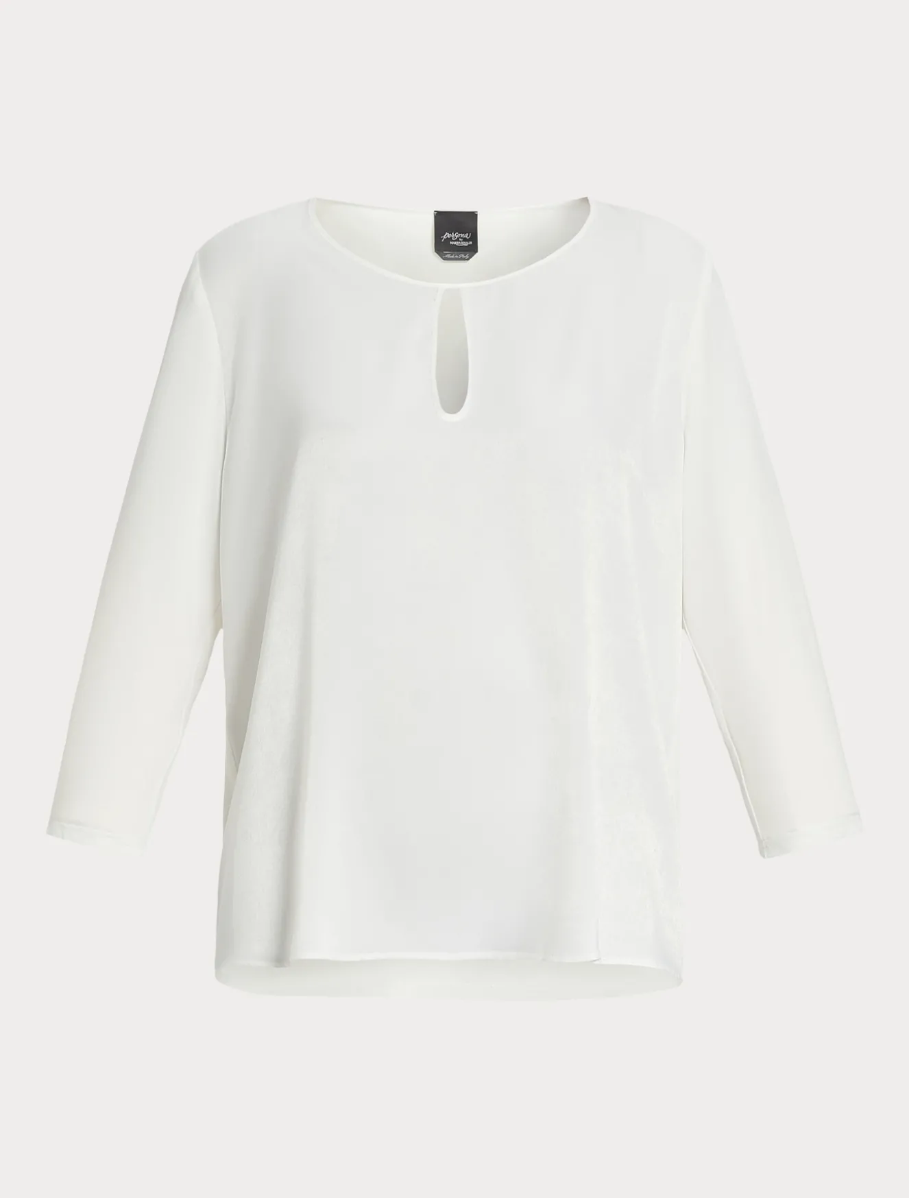 T-shirt in jersey di viscosa e raso