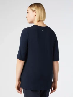 T-shirt in jersey e raso