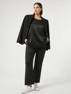 T-shirt in jersey e raso