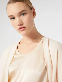 T-shirt in jersey e raso