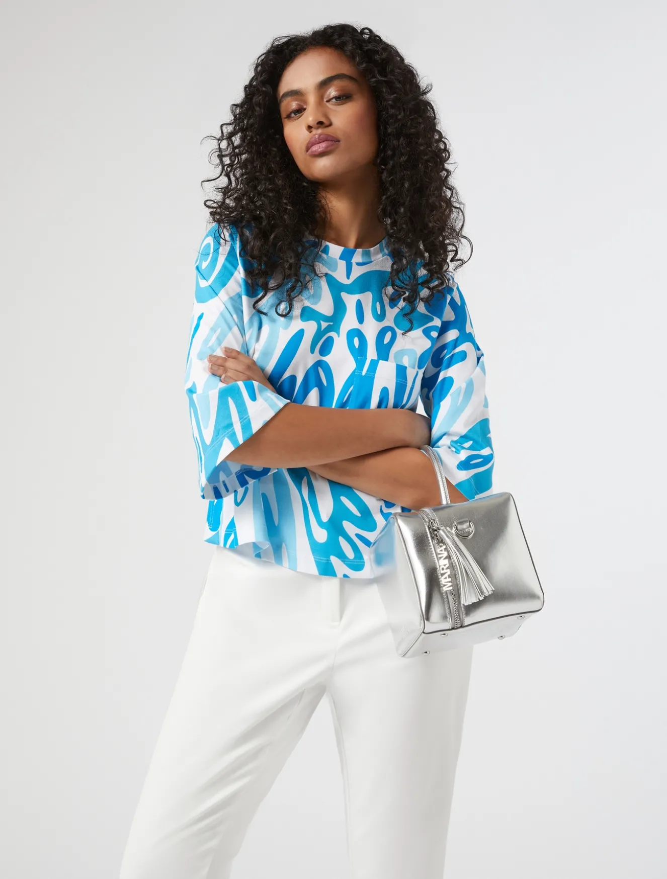 T-shirt in jersey stampato